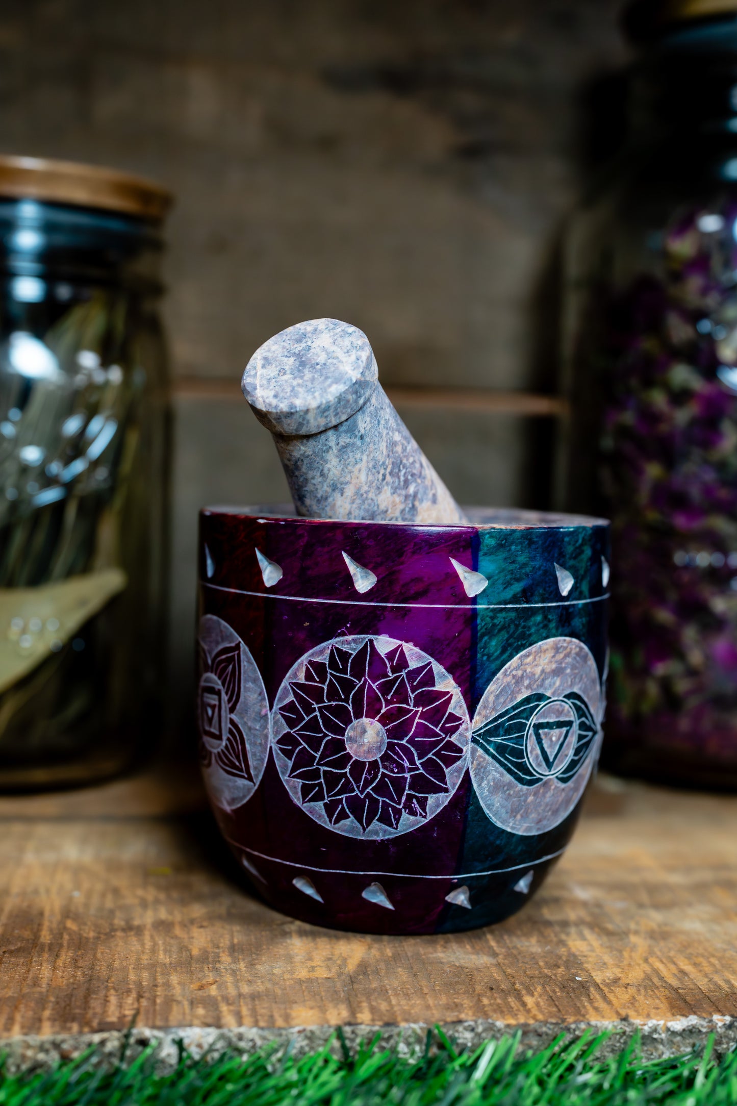 Mortar and Pestle | Soapstone Chakra