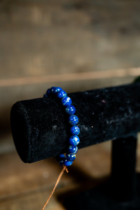Lapis Lazuli Bracelet with Sterling Silver Star