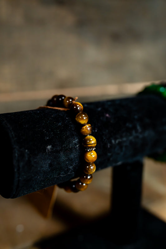 Tigers Eye Bracelet with Sterling Silver Star
